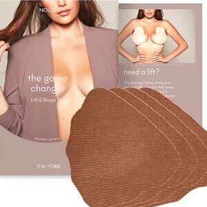 NWT NOOD Game Changer Shape & Lift Adhesive Bra 5-Pk SZ 2 Med, Bronze #7